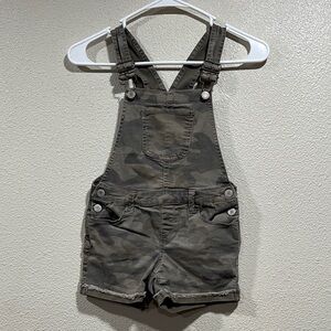 SO Kids Camo Short Denim Overalls